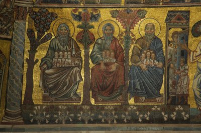 Tři svatí baptisteria (mozaika) od Florentine School