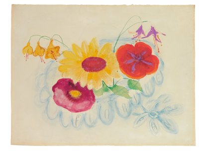 Svatojánská kytice, cca 1920 (kombinovaná technika na papíře) od Florine Stettheimer
