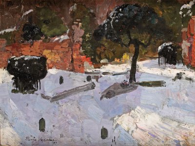 Hřbitov ve Warmondu, 1907 od Floris Verster