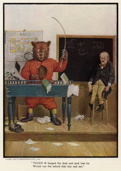 Teddy - B bouchl do stolu a řekl, že ten den bude řídit školu a uvidí. od Floyd V. Campbell