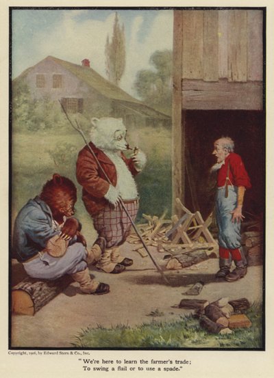 Byli jsme tu, abychom se naučili farmářskému řemeslu, máchat cepem nebo používat rýč. od Floyd V. Campbell
