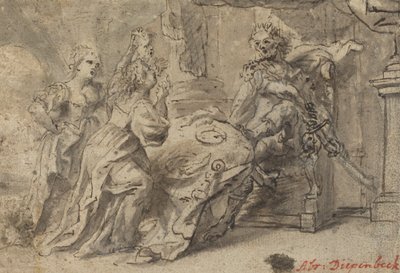Philomela, Procne a thrácký král Tereus od Follower of Abraham van Diepenbeeck