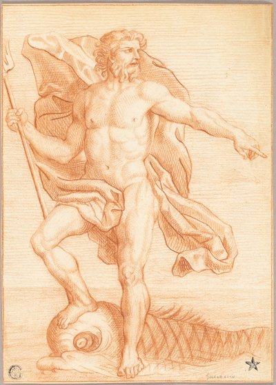 Neptun od Follower of Charles Le Brun