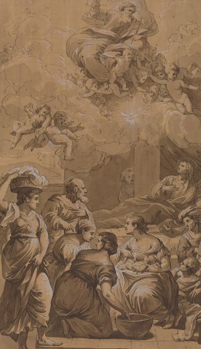 Narození Panny od Follower of Francesco Fontebasso