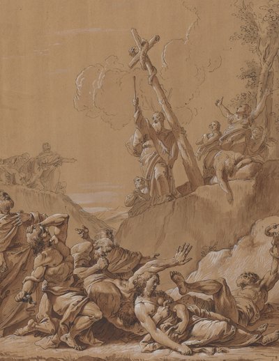 Mojžíš a drzý had od Follower of Francesco Fontebasso