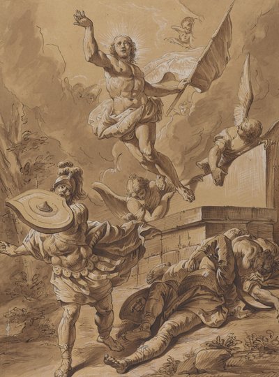 Vzkříšení od Follower of Francesco Fontebasso