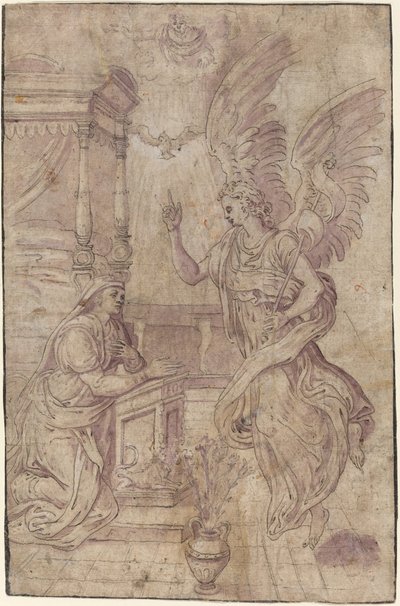 Zvěstování od Follower of Frans Floris I