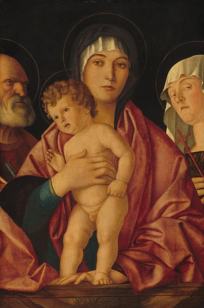 Madona a dítě se svatými od Follower of Giovanni Bellini