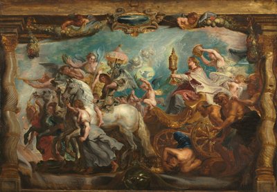 Triumf církve od Follower of Peter Paul Rubens