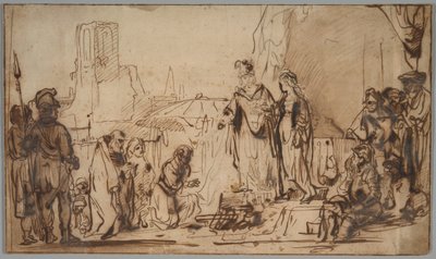 Scipio vrací španělskou nevěstu její rodině od Follower of Rembrandt van Rijn
