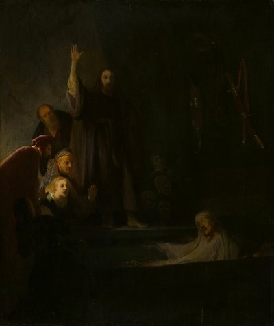 Vzkříšení Lazara od Follower of Rembrandt van Rijn