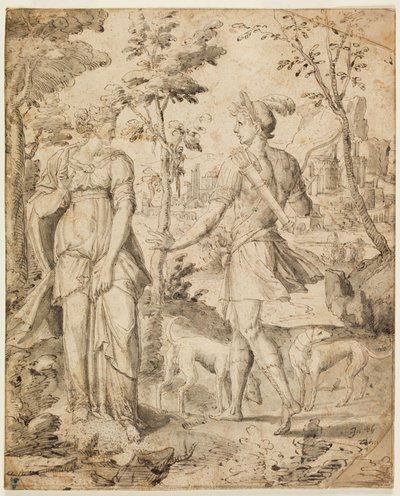 Ezau se po lovu setkává s Rebekou s prázdnýma rukama od Fontainebleau School