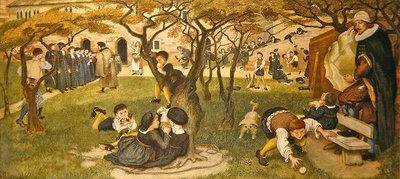Chethamův životní sen (barevné křídy na papíře) od Ford Madox Brown