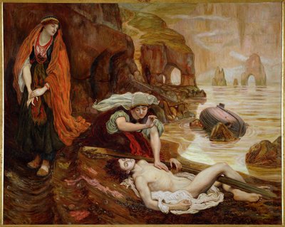 Haydee objevuje tělo Dona Juana ... (malba na plátně) od Ford Madox Brown