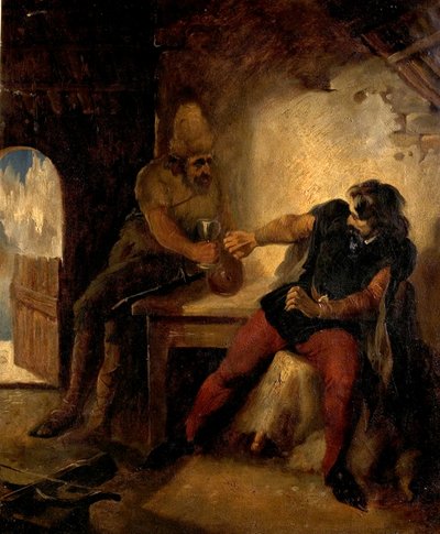 Manfred v chatě lovců kamzíků, kolem roku 1850 od Ford Madox Brown