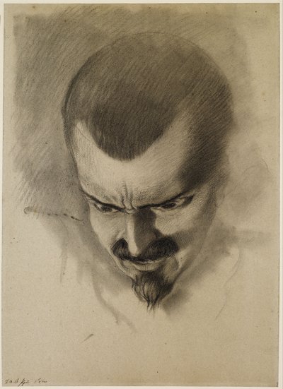 Parisinin spánek - studie pro vedoucí prince Azo od Ford Madox Brown