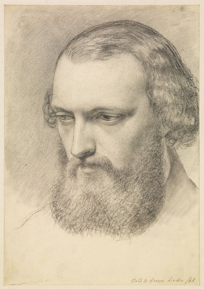 Portrét: Studie hlavy Daniela Caseyho (pohled ze tří čtvrtin) od Ford Madox Brown