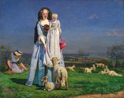 Krásná bečící jehňátka od Ford Madox Brown