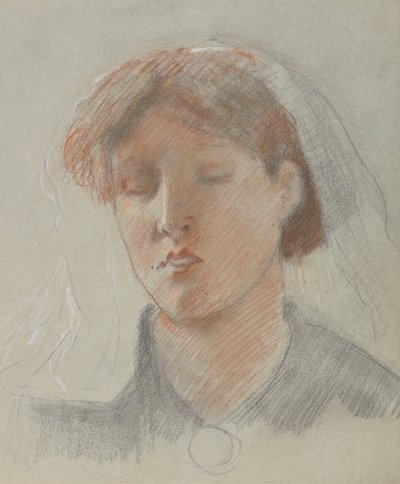 Umělcova žena Emma, na její svatební den od Ford Madox Brown