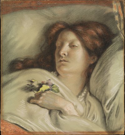 Uzdravující se žena (Portrét umělcovy manželky) od Ford Madox Brown