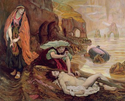 Nalezení Dona Juana od Haidee, 1878 od Ford Madox Brown
