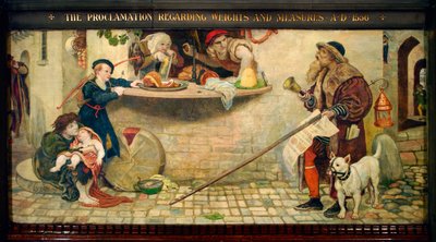 Painoja ja mittoja koskeva julistus 1556 jKr od Ford Madox Brown