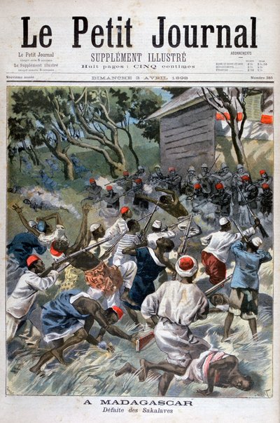 Porážka Sakalavy, Madagaskar, 1898 od Fortuné Méaulle