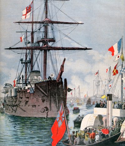Francouzská flotila v Portsmouth Harbour, 1891 od Fortuné Méaulle