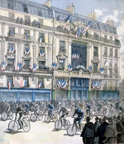 Start cyklistického závodu Paříž-Brest-Paříž, 1891 od Fortuné Méaulle