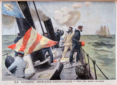 Chytání obchodní lodi, španělsko-americká válka, 1898 od Fortuné Méaulle