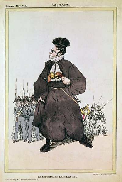 Karikatura barona Pasquiera jako Spasitele Francie, 1830 od Fortune Delarue