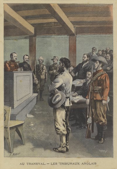 Búr před britským soudem v Transvaalu od Fortune Louis Meaulle