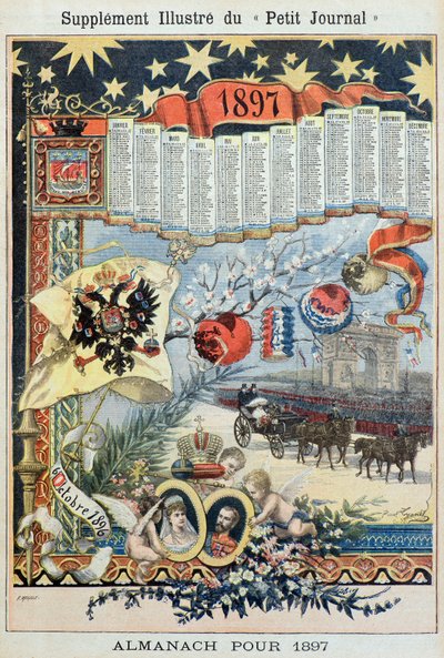 Almanach na rok 1897 (rytina) od Fortune Louis Meaulle