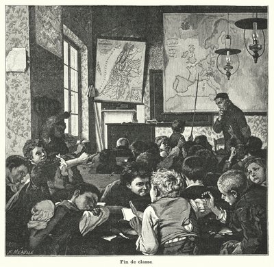 Konec třídy (rytina) od Fortune Louis Meaulle