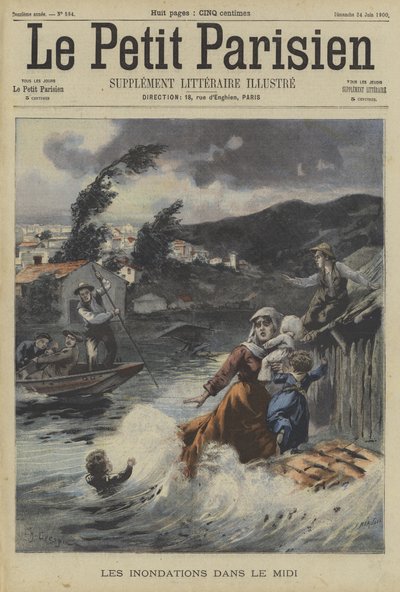 Záplavy v oblasti Midi ve Francii od Fortune Louis Meaulle