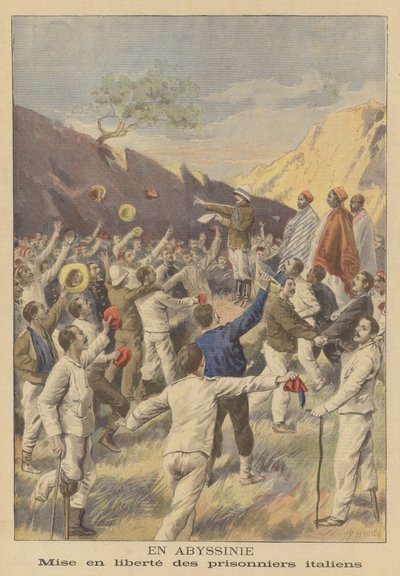 Osvobození italských zajatců v Etiopii od Fortune Louis Meaulle