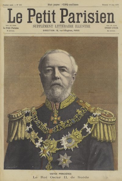 Oscar II, švédský král od Fortune Louis Meaulle