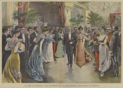Francouzský prezident Loubet na plese v Elysejském paláci v Paříži od Fortune Louis Meaulle