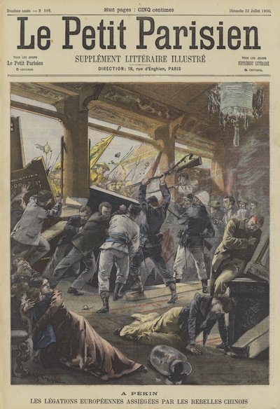 Boxerské povstání: obležení zahraničních vyslanectví v Pekingu od Fortune Louis Meaulle