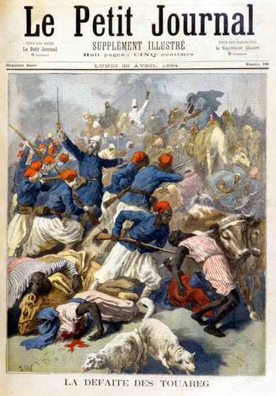 Porážka Tuaregů - v „“Le Petite Journal““ z 30.4.1894 od Fortune Louis Meaulle