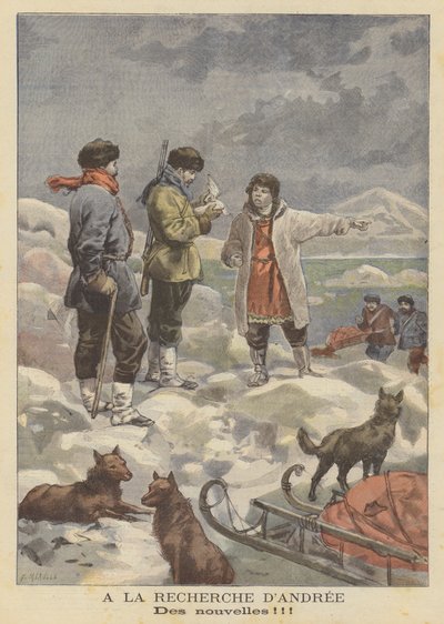 Hledání Salomona Andreese pohřešovaného balónem expedice v Arktidě od Fortune Louis Meaulle