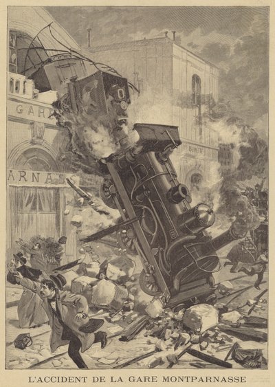 Nehoda vlaku na Gare Montparnasse od Fortune Louis Meaulle