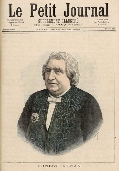 Ernest Renan, z „Le Petit Journal“, 22. října 1892 od Fortune Louis Meaulle and Henri Meyer