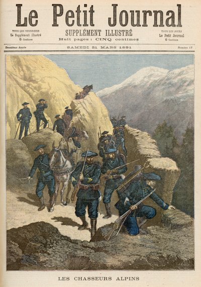 Horští pěšáci, z „Le Petit Journal“, 21. března 1891 od Fortune Louis Meaulle and Henri Meyer