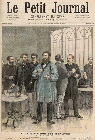 Poslanecká sněmovna: Občerstvovačka, z „Le Petit Journal“, 5. listopadu 1892 od Fortune Louis Meaulle and Henri Meyer