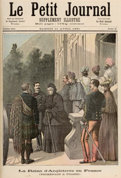 Anglická královna ve Francii: Procházka v Grasse, z „Le Petit Journal“, 11. dubna 1891 od Fortune Louis Meaulle and Henri Meyer