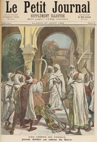 Kmenoví náčelníci přísahají věrnost marockému sultánovi, z „Le Petit Journal“, 27. srpna 1892 od Fortune Louis Meaulle and Henri Meyer