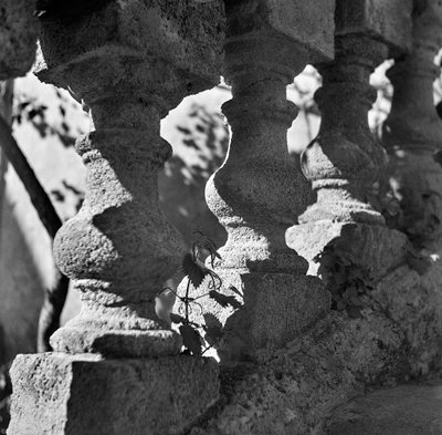 Detail balustrády ve vile Bonocore Maletto Palermo od Fosco Maraini