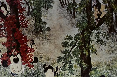 Velcí vůdci Ainu osmnáctého století: Itokoi a Šiniči z Akkeši, Čosama z Uraašibetsu a Šonko z Nošappu, zejména ilustrace. od Fosco Maraini