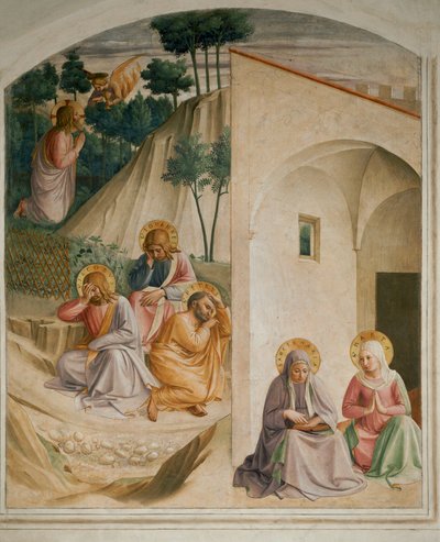 Cella 34: Kristus se modlí v Getsemanech od Fra (c.1387-1455) Angelico